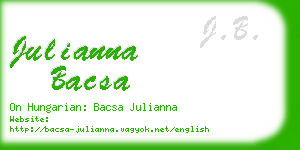 julianna bacsa business card